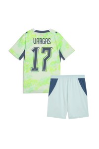 Sveitsi Ruben Vargas #17 Jalkapallovaatteet Lasten Vieraspeliasu MM-kisat 2026 Lyhythihainen (+ Lyhyet housut)